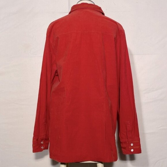 Cotton Ginny Plus Burnt Orange Corduroy Long Sleeve Top (size S fits like XL) - Picture 6 of 11
